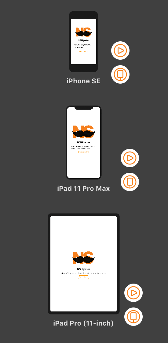 SwiftUI previews with different devices
